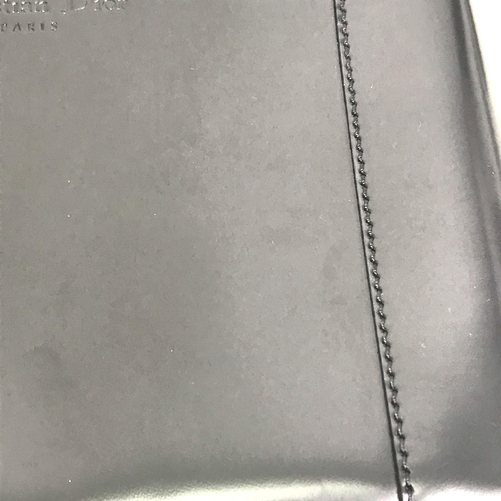 Dior Logo Compact Pochette Crossbody Shoulder Bag Black Leather - Picture 7 of 9